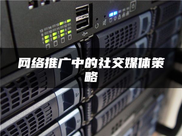 網(wǎng)絡(luò)推廣中的社交媒體策略